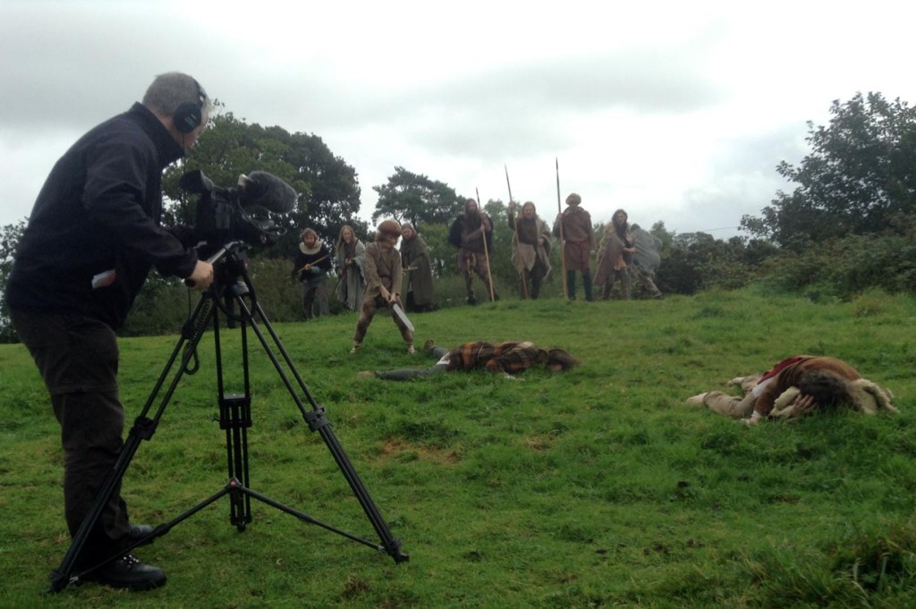 Filming Setanta's Challenge on location : Cú Chulainn finishes off his opponents