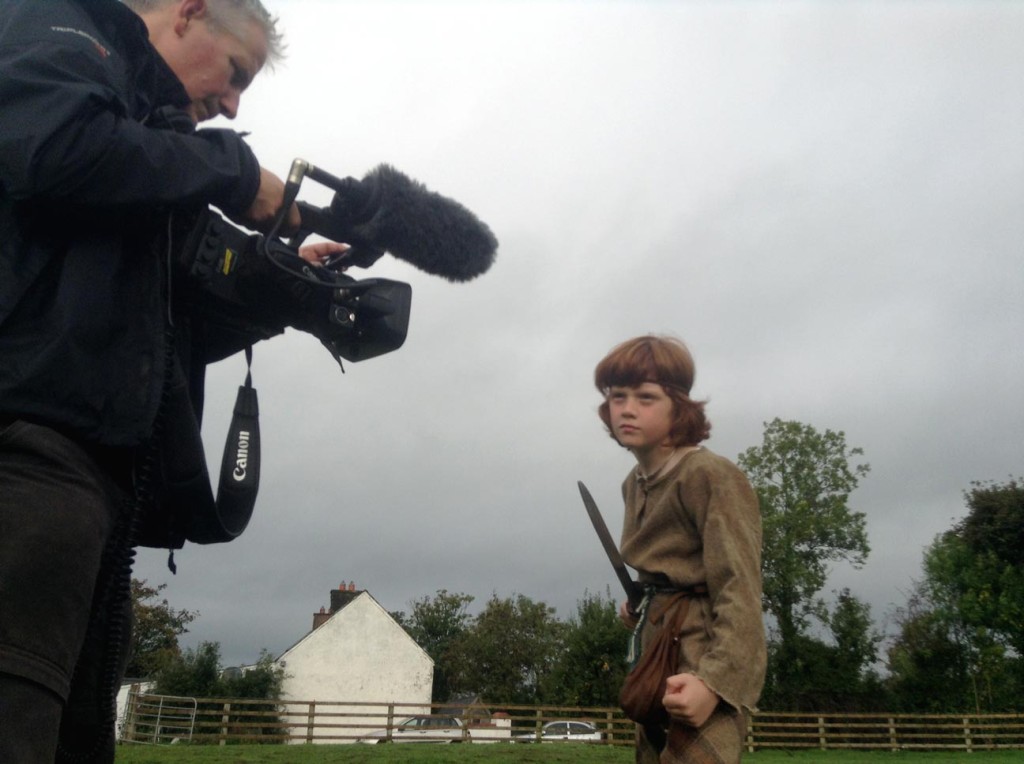 Filming Setanta's Challenge on location: Cú Chulainn gets ready to fight