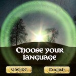 screengrab of Discover Navan Fort  App - language selection